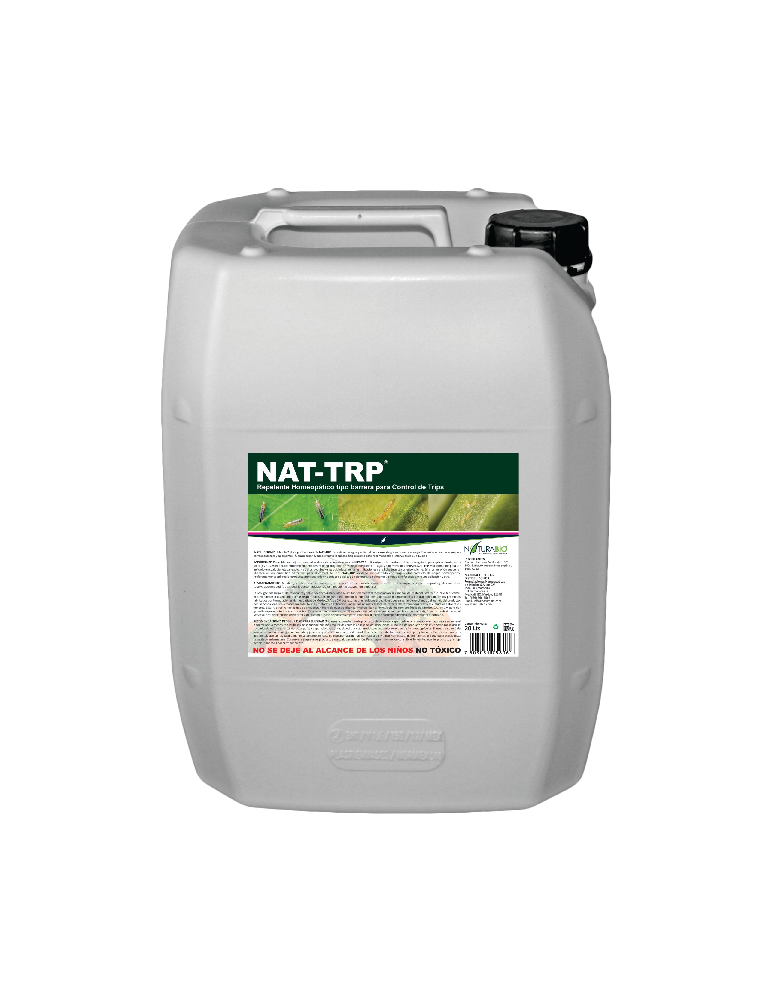 NAT-TRP Repelente Homeopático tipo barrera para control de trips