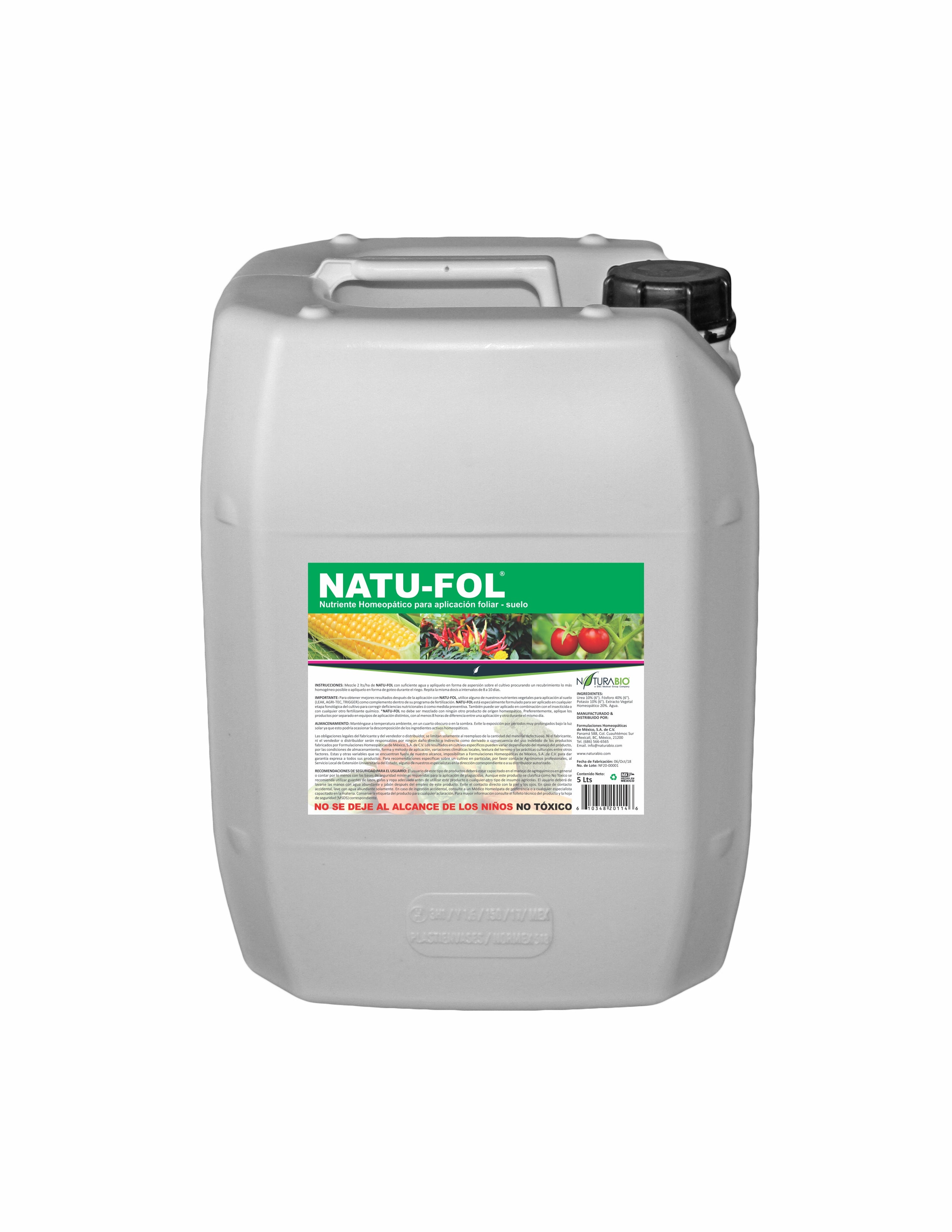 NATU-FOL Nutriente Homeopático Foliar