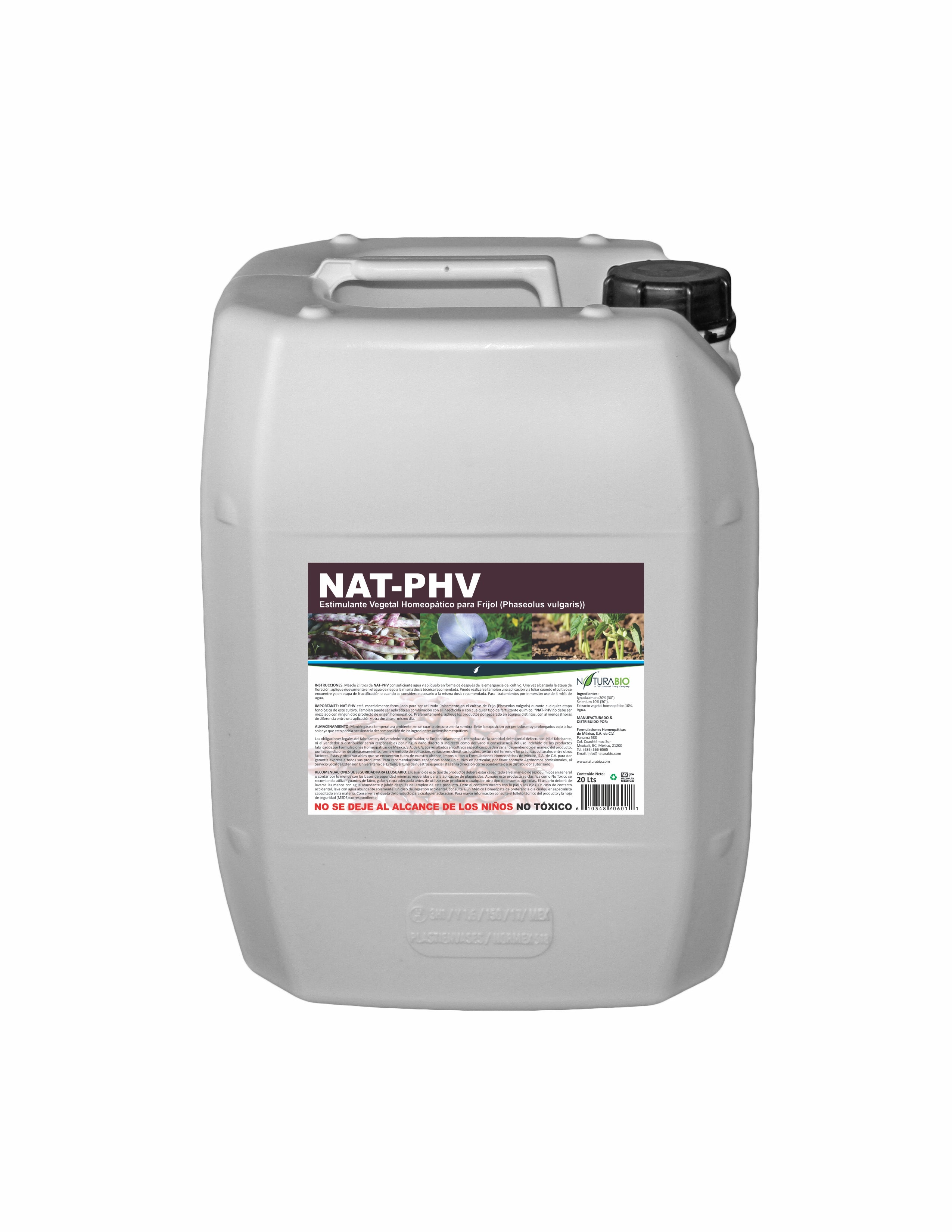 NAT-PHV Estimulante Vegetal Homeopático para Frijol