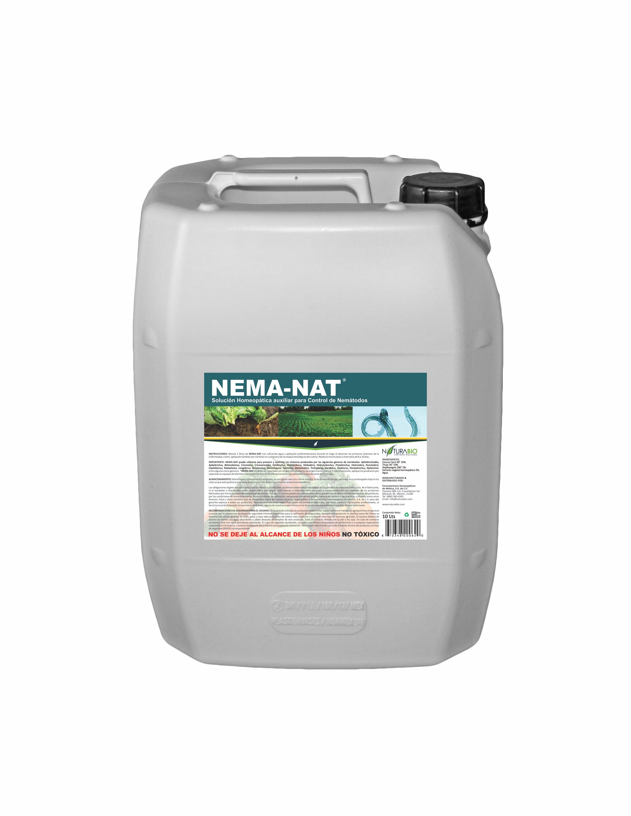 NEMA-NAT Solución Homeopática auxiliar para Control de Nemátodos